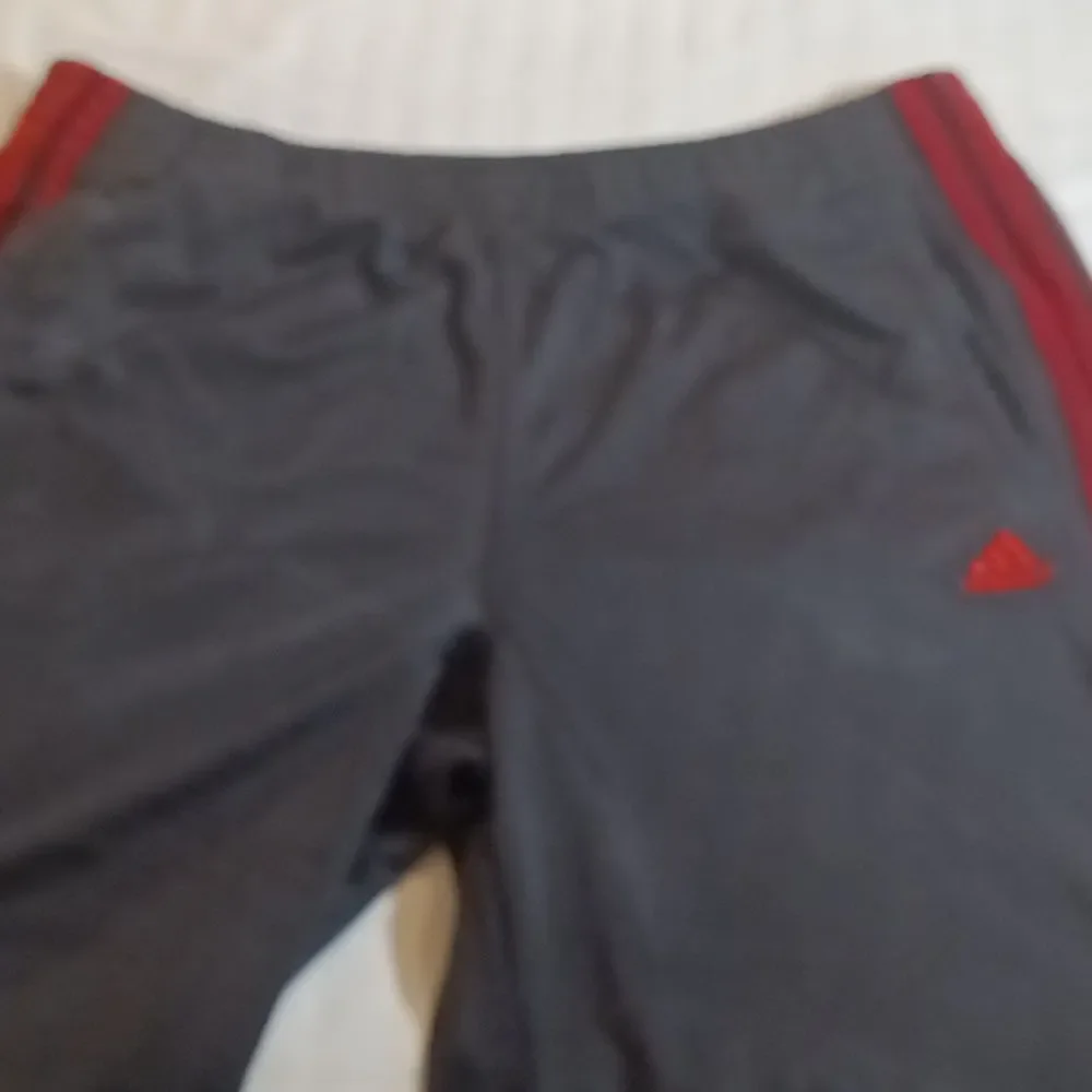 Vintage Adidas Men's Black Red Stripe Tear Away Side Snap Track Pants Sz…